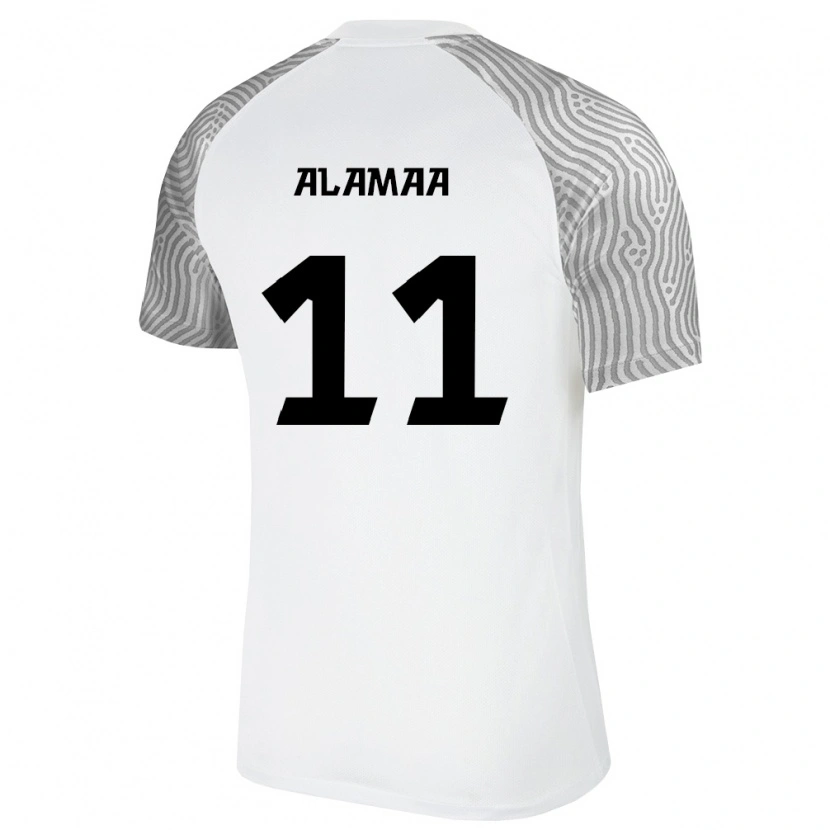 Danxen Niño Camiseta Estonia Sander Alamaa #11 Blanco Gris 2ª Equipación 26-28 La Camisa