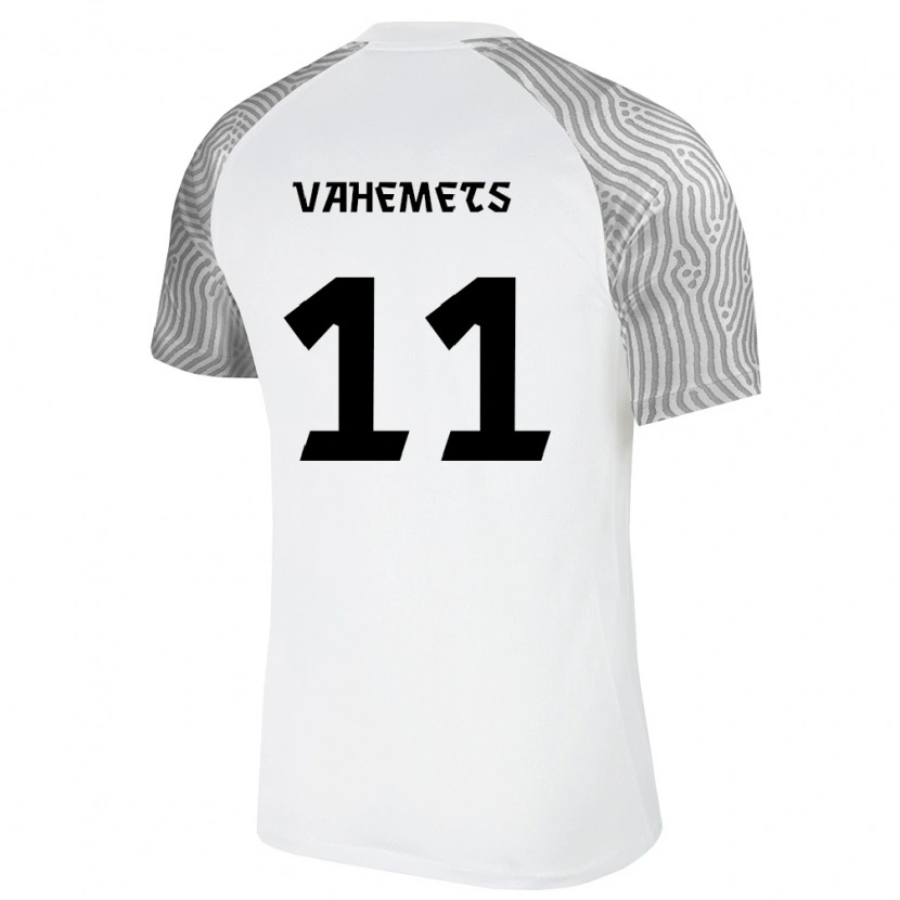 Danxen Niño Camiseta Estonia Oskar Vahemets #11 Blanco Gris 2ª Equipación 26-28 La Camisa