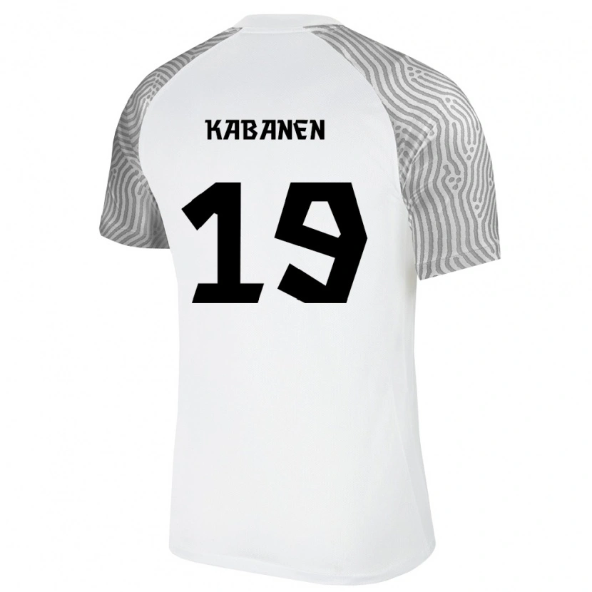 Danxen Niño Camiseta Estonia Kristjan Kabanen #19 Blanco Gris 2ª Equipación 26-28 La Camisa