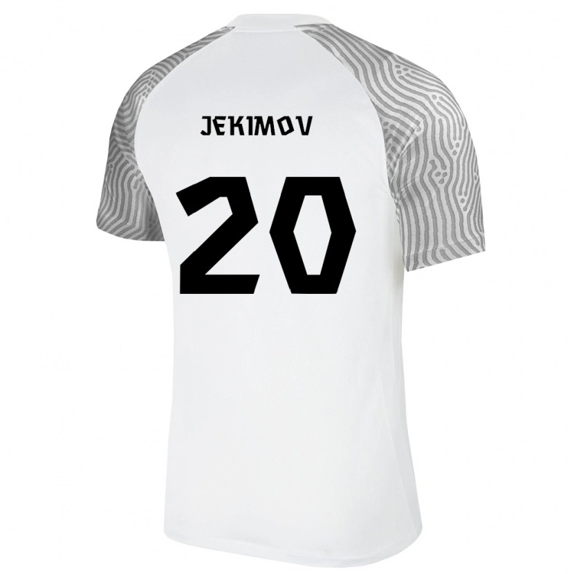 Danxen Niño Camiseta Estonia Fjodor Jekimov #20 Blanco Gris 2ª Equipación 26-28 La Camisa