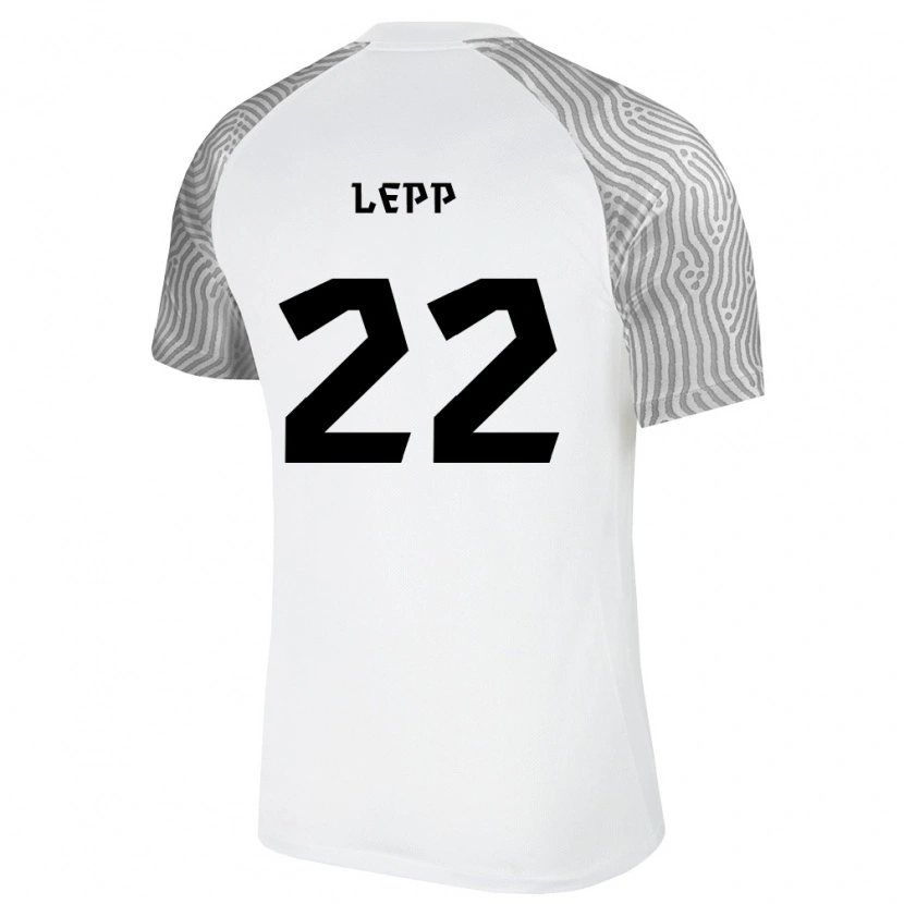 Danxen Niño Camiseta Estonia Sander Lepp #22 Blanco Gris 2ª Equipación 26-28 La Camisa