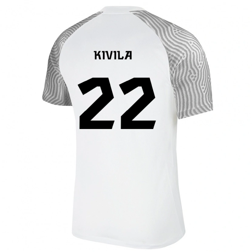 Danxen Niño Camiseta Estonia Kaur Kivila #22 Blanco Gris 2ª Equipación 26-28 La Camisa