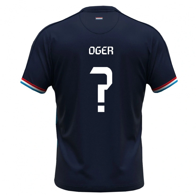Danxen Niño Camiseta Luxemburgo Mylan Oger #0 Azul Real Rojo 2ª Equipación 26-28 La Camisa
