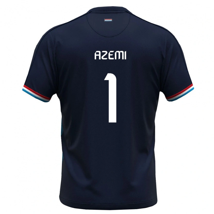 Danxen Niño Camiseta Luxemburgo Ermal Azemi #1 Azul Real Rojo 2ª Equipación 26-28 La Camisa