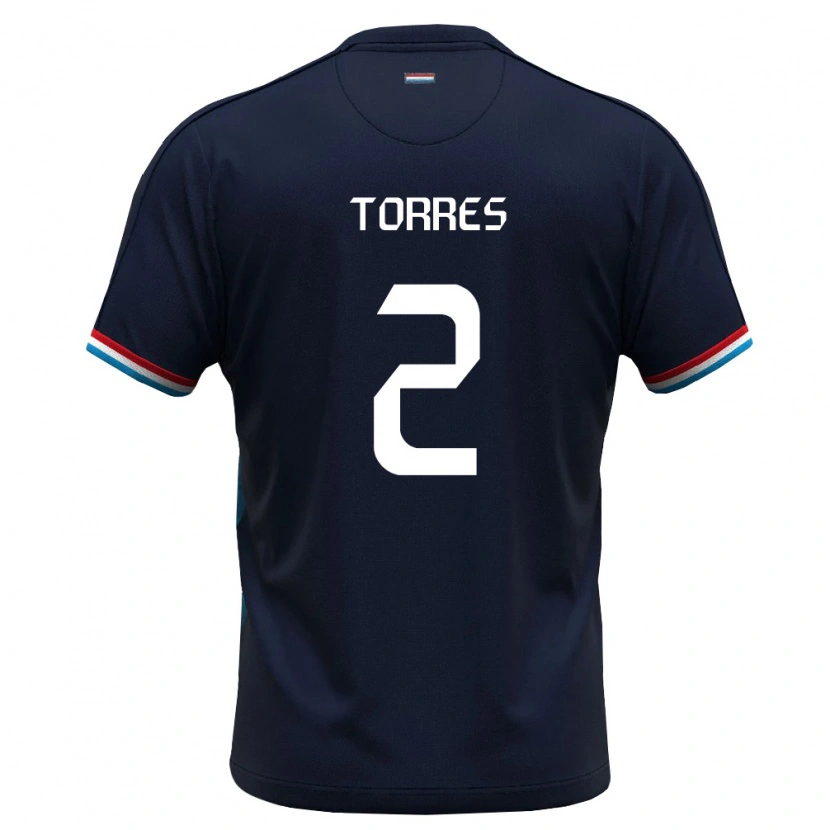 Danxen Niño Camiseta Luxemburgo Yohann Torres #2 Azul Real Rojo 2ª Equipación 26-28 La Camisa