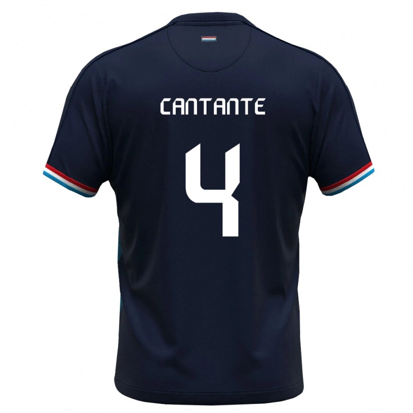 Danxen Niño Camiseta Luxemburgo Lucca Cantante #4 Azul Real Rojo 2ª Equipación 26-28 La Camisa