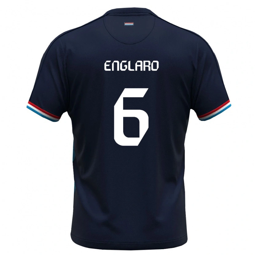Danxen Niño Camiseta Luxemburgo Ivan Englaro #6 Azul Real Rojo 2ª Equipación 26-28 La Camisa