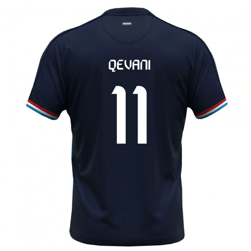 Danxen Niño Camiseta Luxemburgo Arnold Qevani #11 Azul Real Rojo 2ª Equipación 26-28 La Camisa