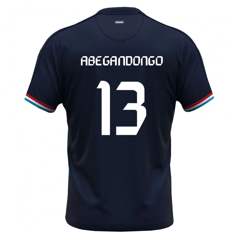 Danxen Niño Camiseta Luxemburgo Prince Abega Ndongo #13 Azul Real Rojo 2ª Equipación 26-28 La Camisa