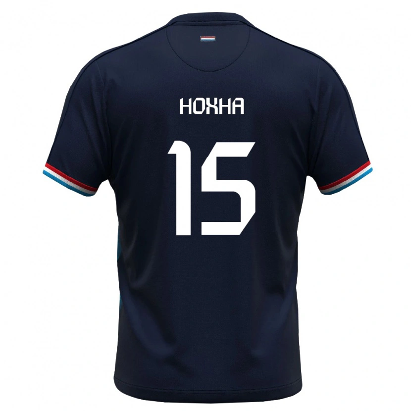 Danxen Niño Camiseta Luxemburgo Flavjo Hoxha #15 Azul Real Rojo 2ª Equipación 26-28 La Camisa