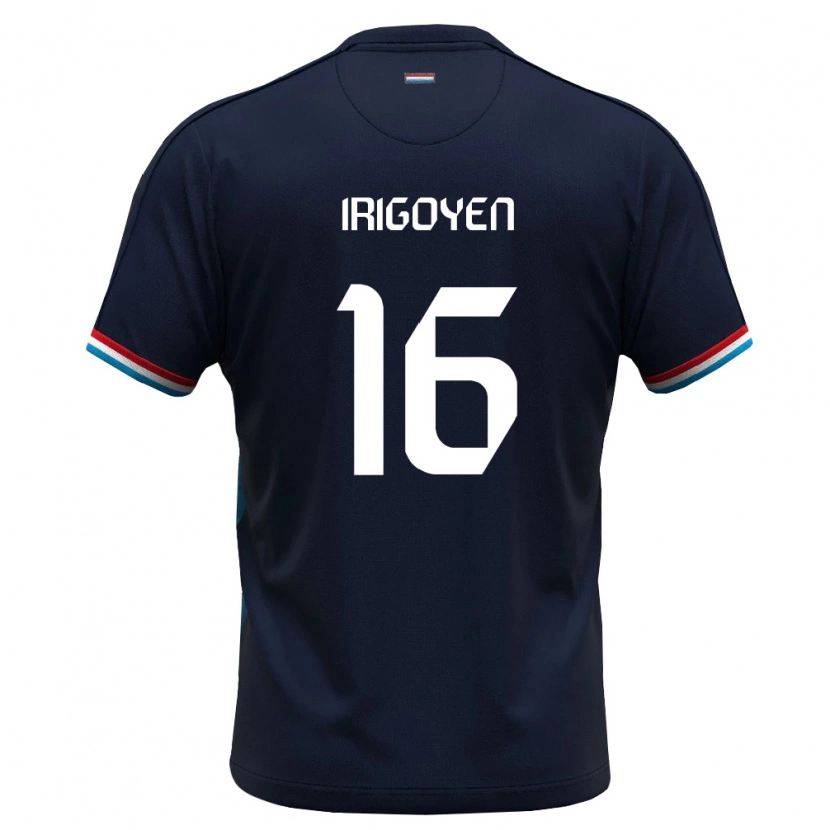 Danxen Niño Camiseta Luxemburgo Clayton Irigoyen #16 Azul Real Rojo 2ª Equipación 26-28 La Camisa