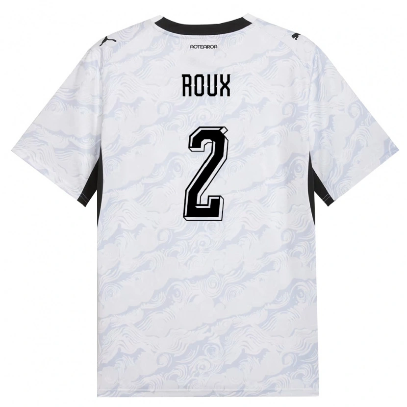 Danxen Niño Camiseta Nueva Zelanda Storm Roux #2 Negro Blanco 2ª Equipación 26-28 La Camisa