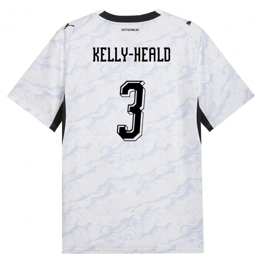 Danxen Niño Camiseta Nueva Zelanda Lukas Kelly-Heald #3 Negro Blanco 2ª Equipación 26-28 La Camisa
