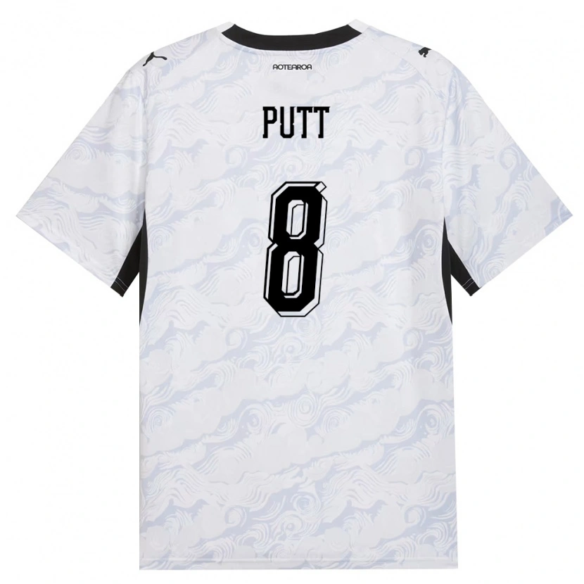 Danxen Niño Camiseta Nueva Zelanda Troy Putt #8 Negro Blanco 2ª Equipación 26-28 La Camisa