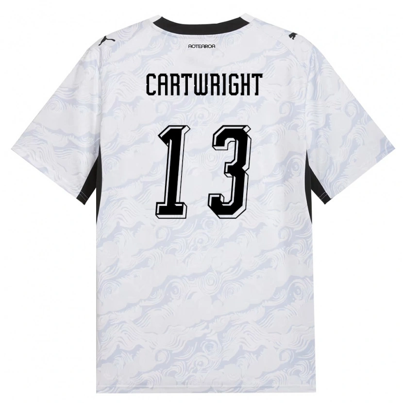 Danxen Niño Camiseta Nueva Zelanda Aaron Cartwright #13 Negro Blanco 2ª Equipación 26-28 La Camisa