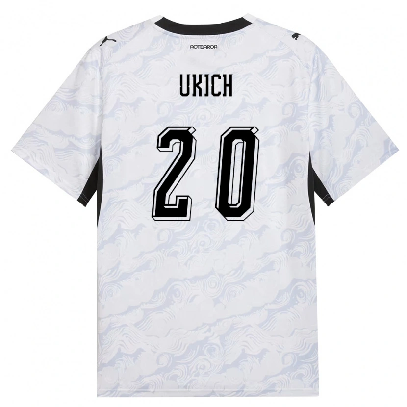 Danxen Niño Camiseta Nueva Zelanda Stipe Ukich #20 Negro Blanco 2ª Equipación 26-28 La Camisa