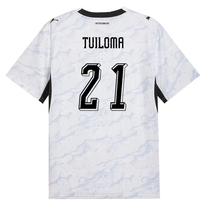Danxen Niño Camiseta Nueva Zelanda Bill Tuiloma #21 Negro Blanco 2ª Equipación 26-28 La Camisa