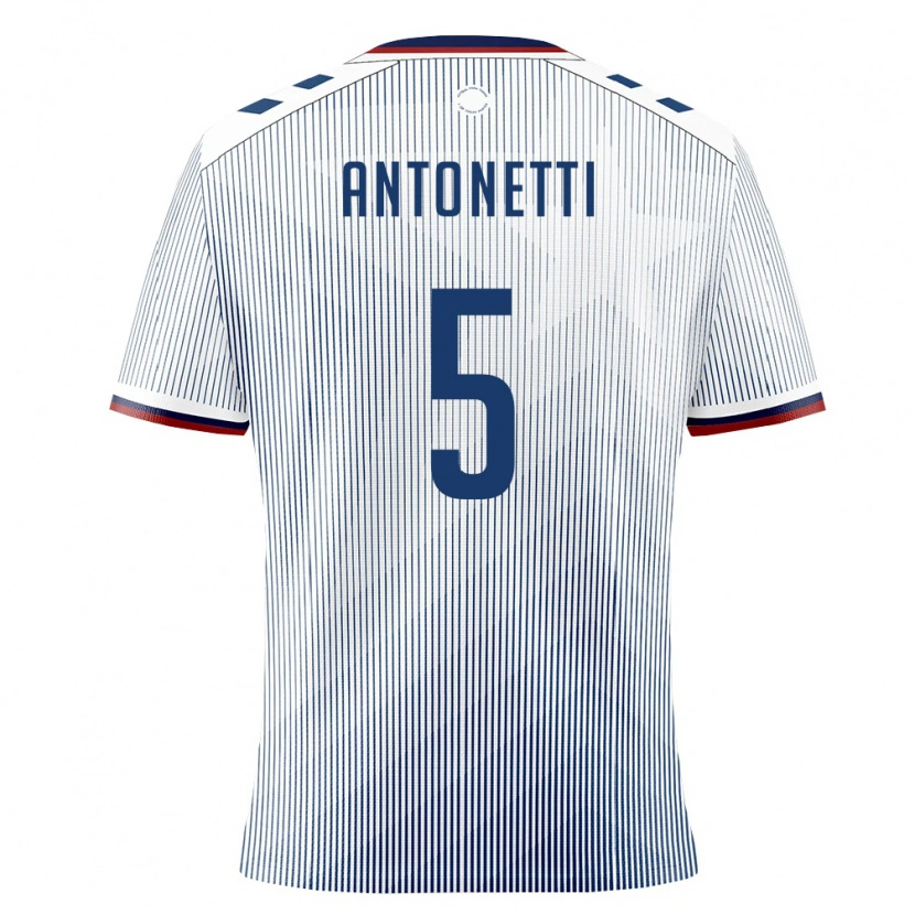 Danxen Niño Camiseta Puerto Rico Nacho Antonetti #5 Azul Real Blanco 2ª Equipación 26-28 La Camisa