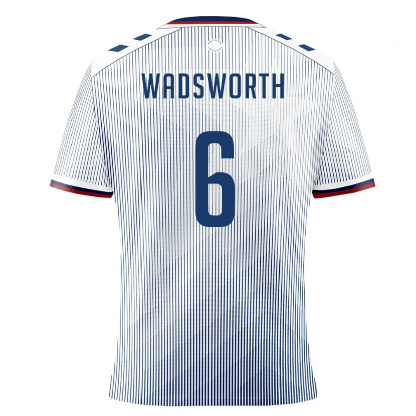Danxen Niño Camiseta Puerto Rico Lleyton Wadsworth #6 Azul Real Blanco 2ª Equipación 26-28 La Camisa