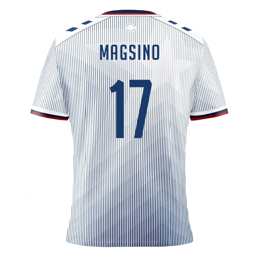 Danxen Niño Camiseta Puerto Rico Reignen Magsino #17 Azul Real Blanco 2ª Equipación 26-28 La Camisa