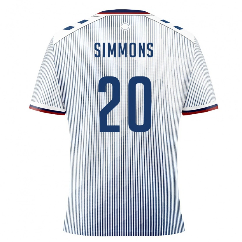 Danxen Niño Camiseta Puerto Rico Caleb Simmons #20 Azul Real Blanco 2ª Equipación 26-28 La Camisa