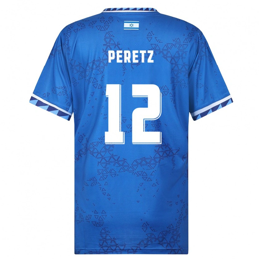 Danxen Niño Camiseta Israel Yaniv Peretz #12 Azul Blanco 2ª Equipación 26-28 La Camisa