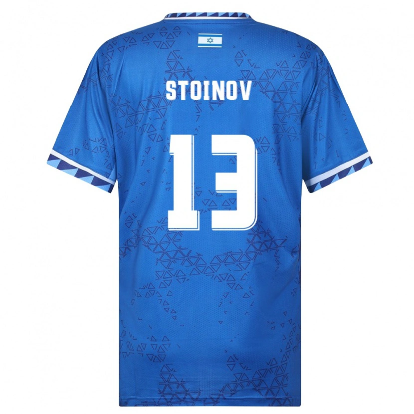Danxen Niño Camiseta Israel Nikita Stoinov #13 Azul Blanco 2ª Equipación 26-28 La Camisa