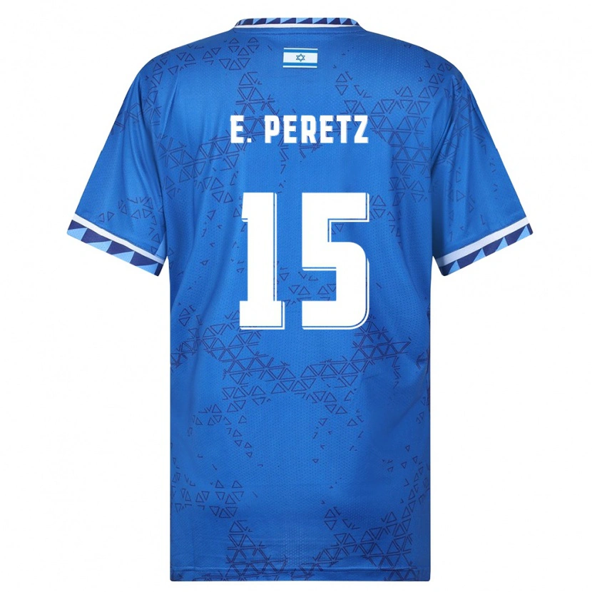 Danxen Niño Camiseta Israel Eliel Peretz #15 Azul Blanco 2ª Equipación 26-28 La Camisa