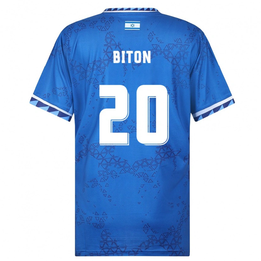 Danxen Niño Camiseta Israel Dan Biton #20 Azul Blanco 2ª Equipación 26-28 La Camisa