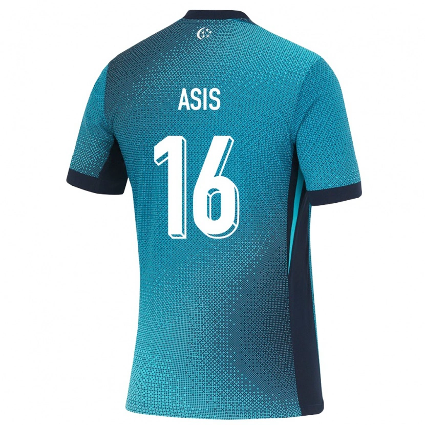 Danxen Niño Camiseta Singapur Nur Asis #16 Turquesa Oscuro Negro 2ª Equipación 26-28 La Camisa