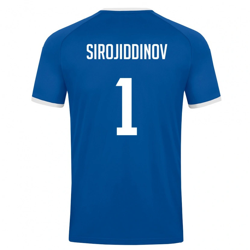 Danxen Hombre Camiseta Uzbekistán Mekhrojbek Sirojiddinov #1 Azul Real Blanco 1ª Equipación 26-28 La Camisa