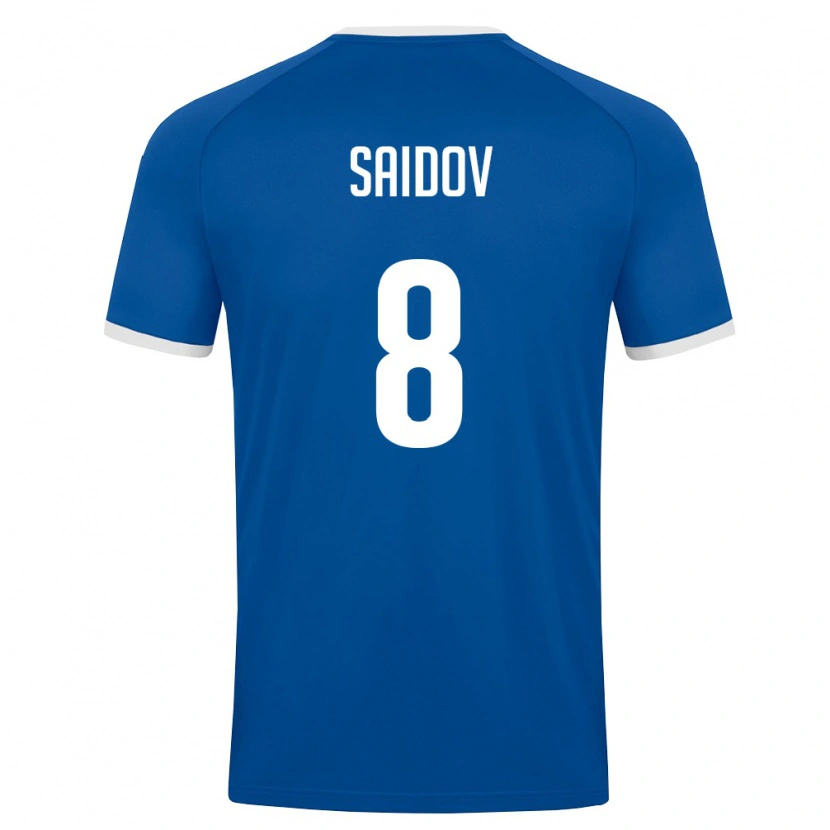 Danxen Hombre Camiseta Uzbekistán Abdusamad Saidov #8 Azul Real Blanco 1ª Equipación 26-28 La Camisa