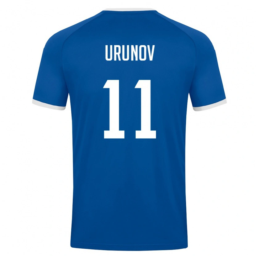 Danxen Hombre Camiseta Uzbekistán Oston Urunov #11 Azul Real Blanco 1ª Equipación 26-28 La Camisa