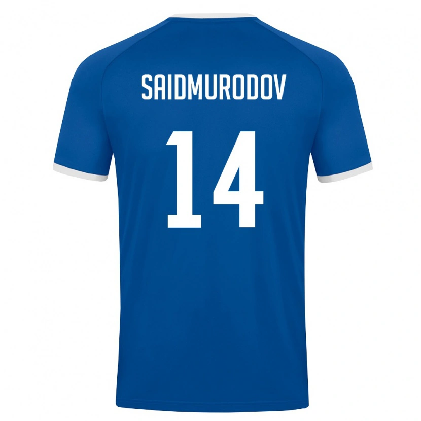 Danxen Hombre Camiseta Uzbekistán Bekhruz Saidmurodov #14 Azul Real Blanco 1ª Equipación 26-28 La Camisa