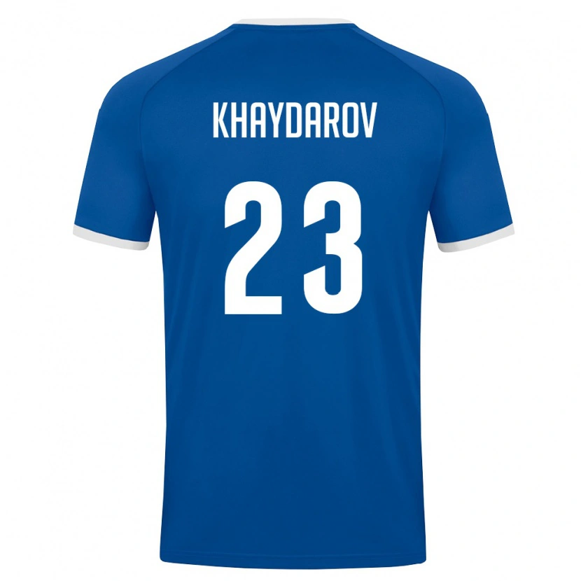 Danxen Hombre Camiseta Uzbekistán Abdugafur Khaydarov #23 Azul Real Blanco 1ª Equipación 26-28 La Camisa