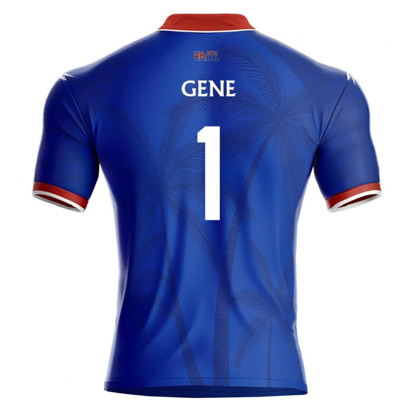 Danxen Hombre Camiseta Haití Clifford Gene #1 Azul Rojo Blanco 1ª Equipación 26-28 La Camisa