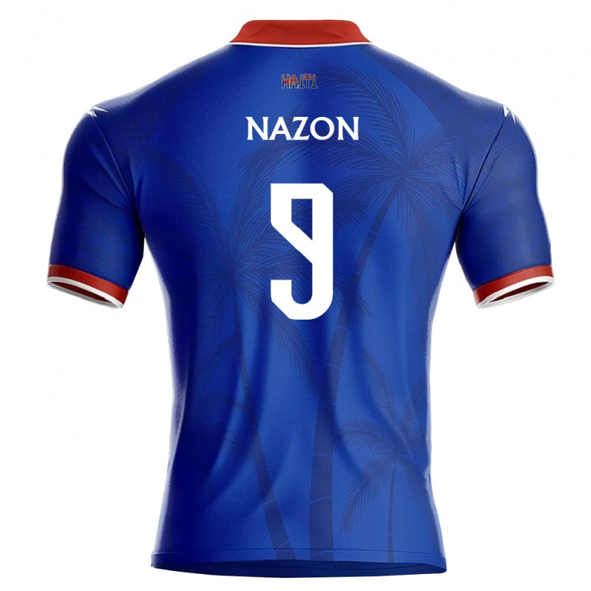 Danxen Hombre Camiseta Haití Duckens Nazon #9 Azul Rojo Blanco 1ª Equipación 26-28 La Camisa