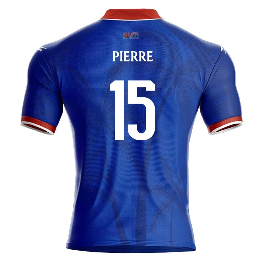 Danxen Hombre Camiseta Haití Denilson Pierre #15 Azul Rojo Blanco 1ª Equipación 26-28 La Camisa