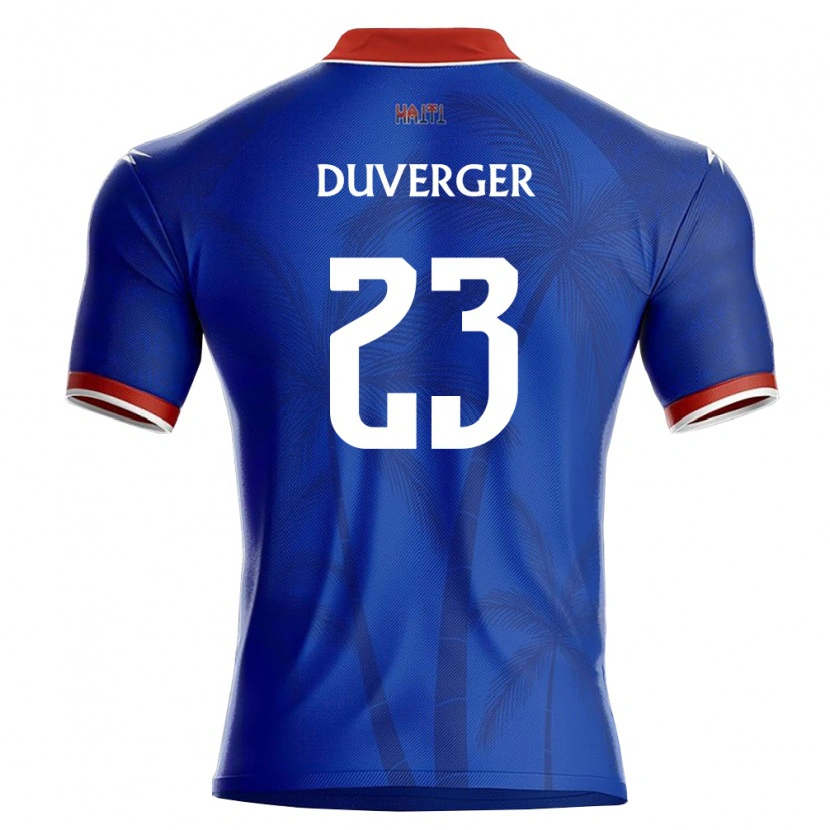 Danxen Hombre Camiseta Haití Josué Duverger #23 Azul Rojo Blanco 1ª Equipación 26-28 La Camisa
