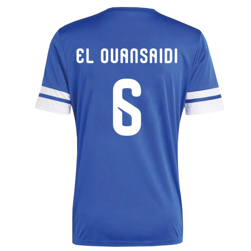 Danxen Hombre Camiseta Curazao Keyane El Ouansaidi #6 Marino Blanco 1ª Equipación 26-28 La Camisa