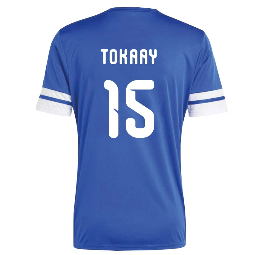 Danxen Hombre Camiseta Curazao Neurlendy Tokaay #15 Marino Blanco 1ª Equipación 26-28 La Camisa