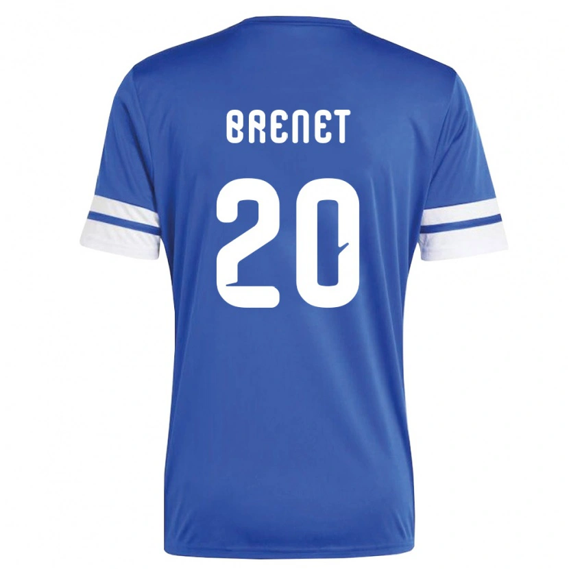 Danxen Hombre Camiseta Curazao Joshua Brenet #20 Marino Blanco 1ª Equipación 26-28 La Camisa