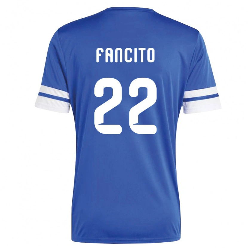Danxen Hombre Camiseta Curazao Nino Fancito #22 Marino Blanco 1ª Equipación 26-28 La Camisa