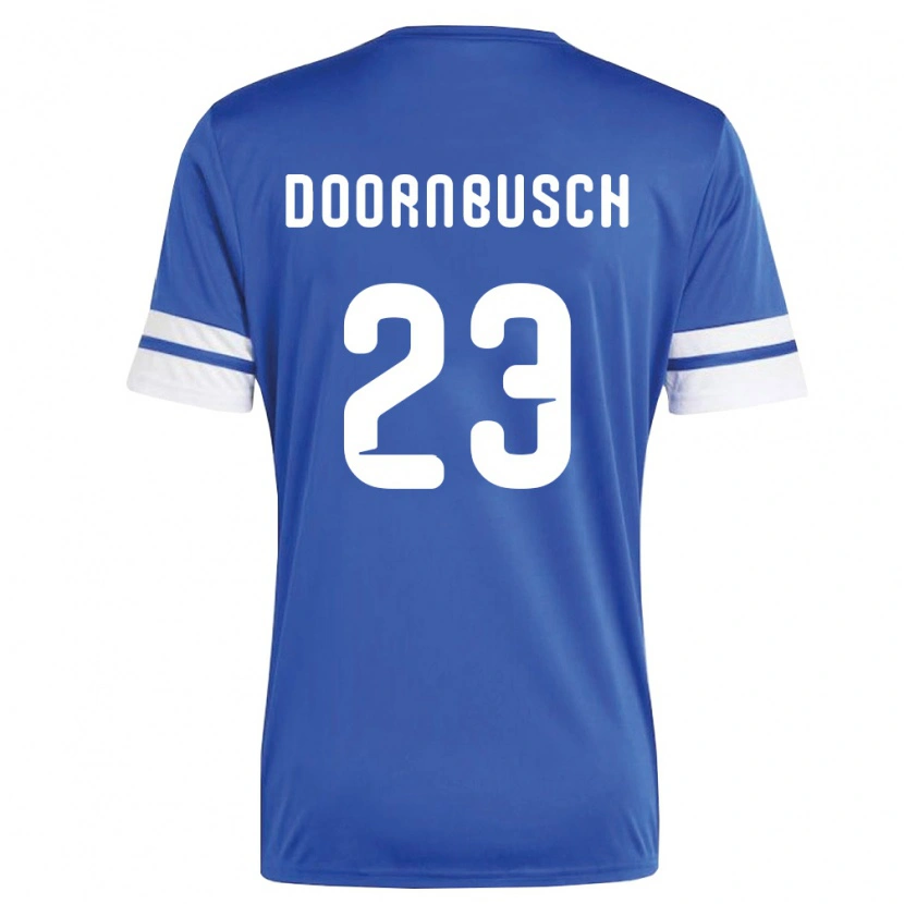Danxen Hombre Camiseta Curazao Trevor Doornbusch #23 Marino Blanco 1ª Equipación 26-28 La Camisa