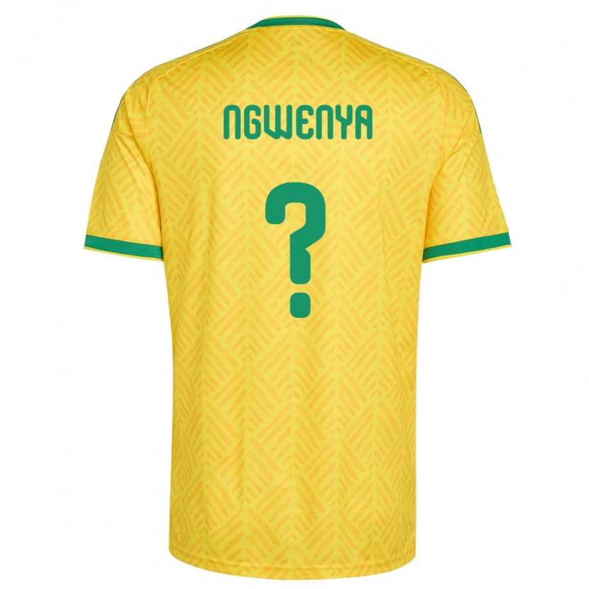 Danxen Hombre Camiseta Sudáfrica Siphamandla Ngwenya #0 Amarillo Verde 1ª Equipación 26-28 La Camisa