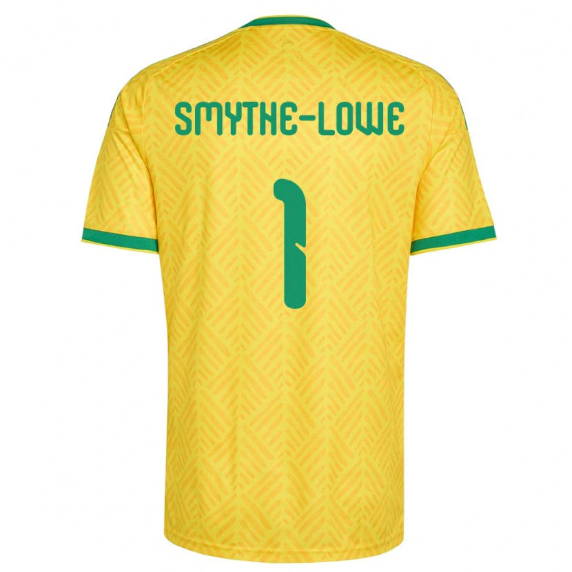 Danxen Hombre Camiseta Sudáfrica Fletcher Smythe-Lowe #1 Amarillo Verde 1ª Equipación 26-28 La Camisa