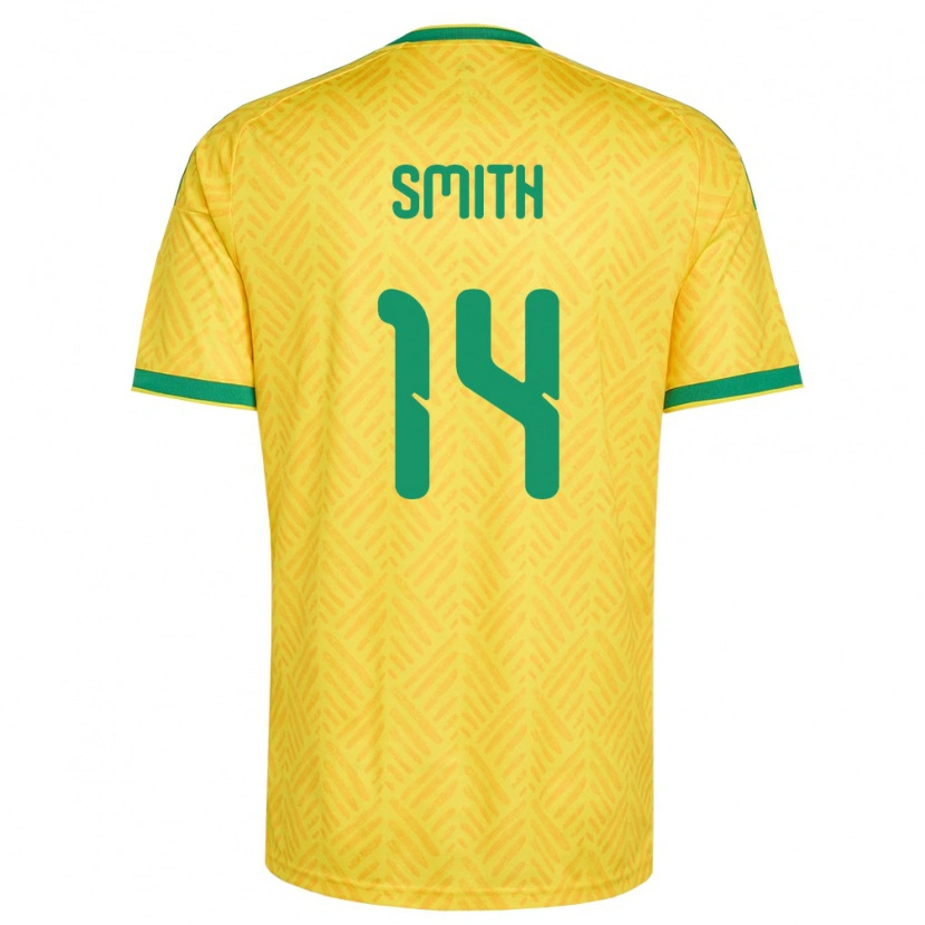 Danxen Hombre Camiseta Sudáfrica Tylon Smith #14 Amarillo Verde 1ª Equipación 26-28 La Camisa