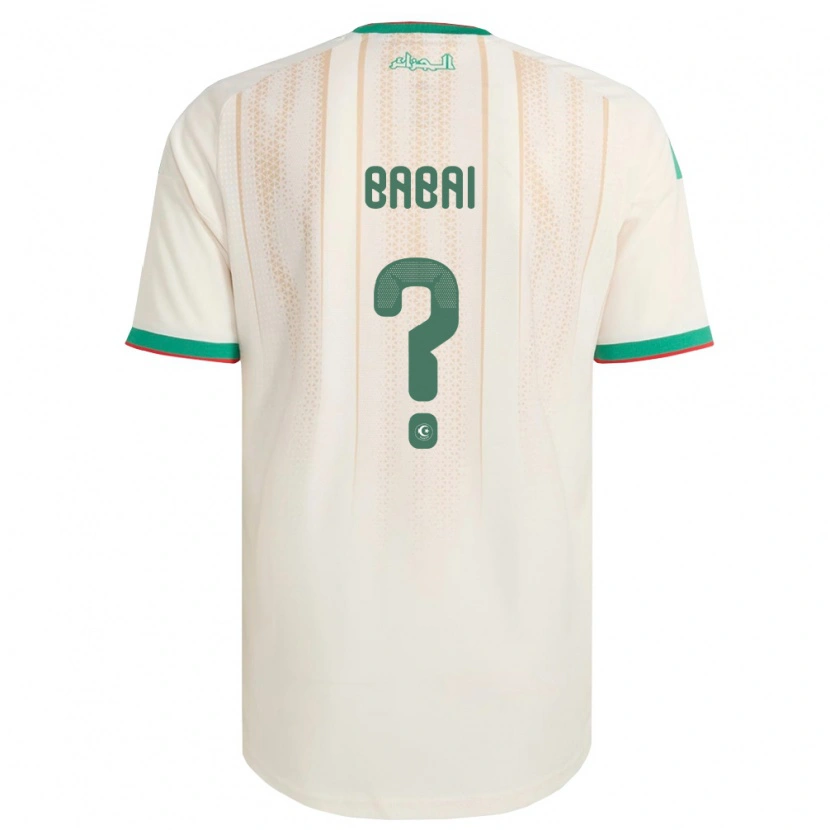 Danxen Hombre Camiseta Argelia Nazim Babaï #0 Marfil Verde Rojo 1ª Equipación 26-28 La Camisa