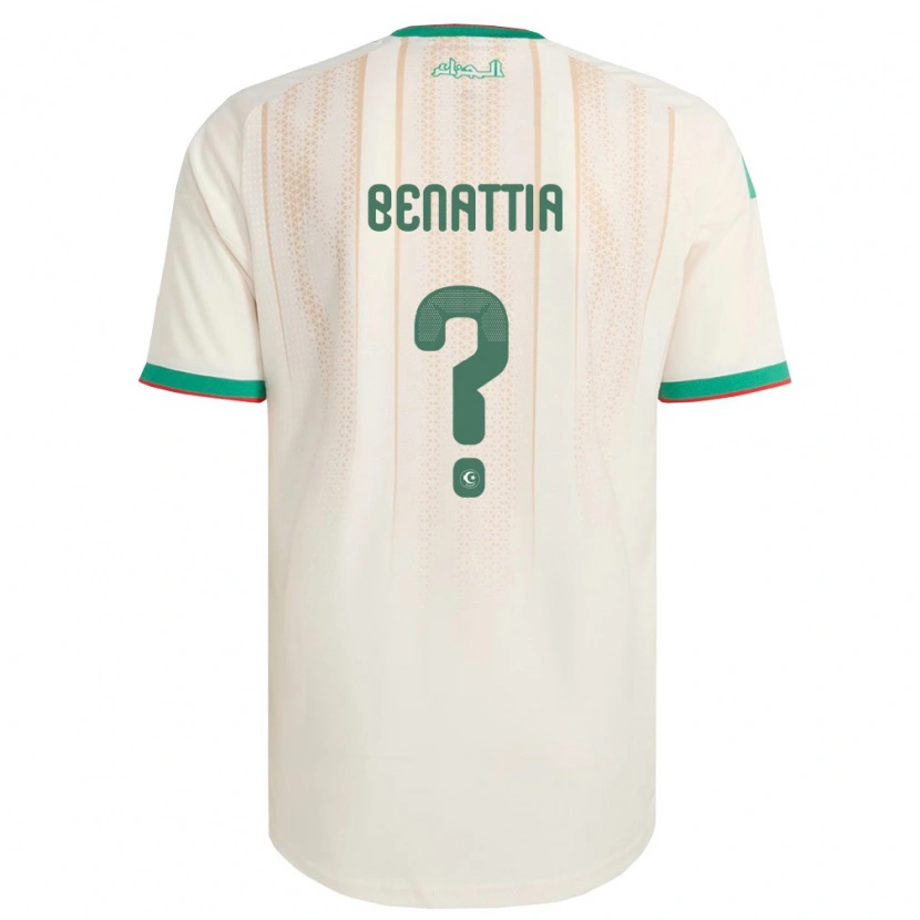 Danxen Hombre Camiseta Argelia Oussama Benattia #0 Marfil Verde Rojo 1ª Equipación 26-28 La Camisa