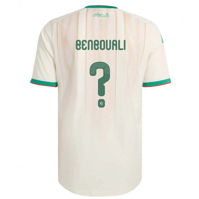 Danxen Hombre Camiseta Argelia Nadhir Benbouali #0 Marfil Verde Rojo 1ª Equipación 26-28 La Camisa